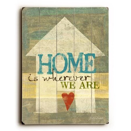 ONE BELLA CASA One Bella Casa 0004-3686-25 9 x 12 in. Home is Wherever We are Solid Wood Wall Decor by Misty Diller 0004-3686-25